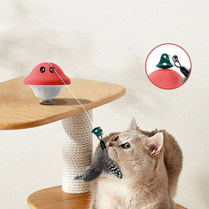 Unleash Fun with the Pet Suction Cup Wand Retractable Teaser Exercise Toy!